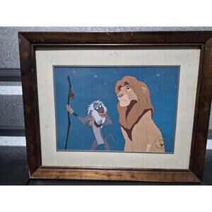 Disney's The Lion King Exclusive Commemorative Lithograph 1995 Simba Framed